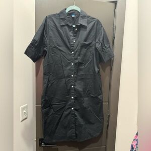 Old Navy short sleeve black shirt dress size M Tall